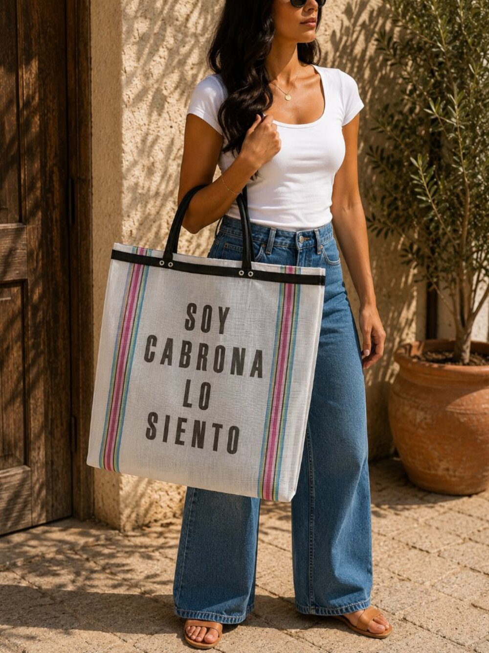 Mexican Mesh Tote Bag "Soy Cabrona Lo Siento"